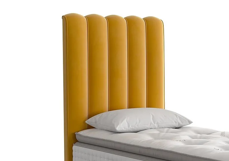 Highclere Floor Standing Headboard - Single - Plush Saffron