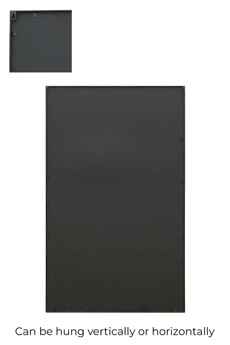 MirrorOutlet Black Modern Wall & Leaner Mirror 71" X 43" (180 x 110CM) 5