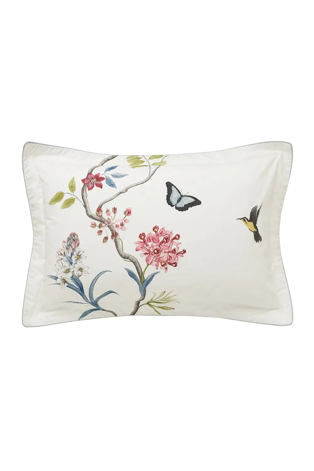Sanderson 'Clementine' Cotton Duvet Cover Set in Duck Egg Blue 3