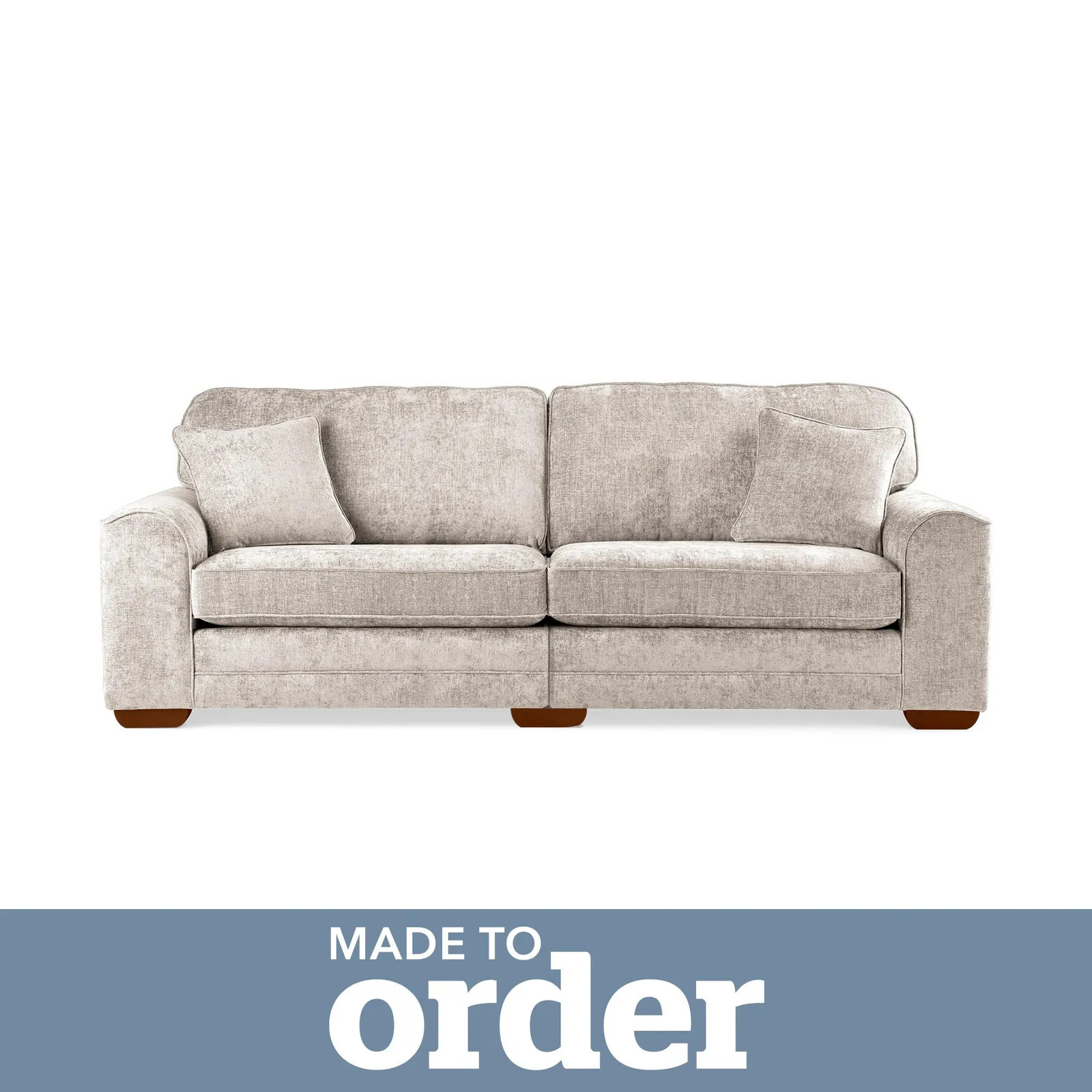 Morello 4 Seater Sofa Luxury Chenille Brown