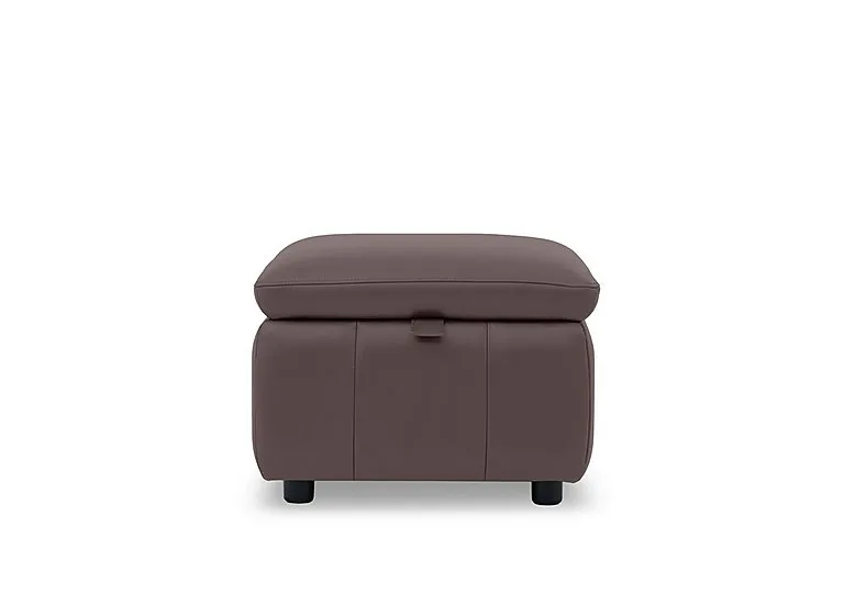 Dolomite Leather Storage Footstool