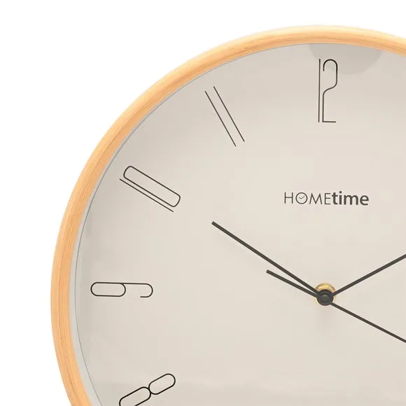 Hometime Bamboo Round Wall Clock 3