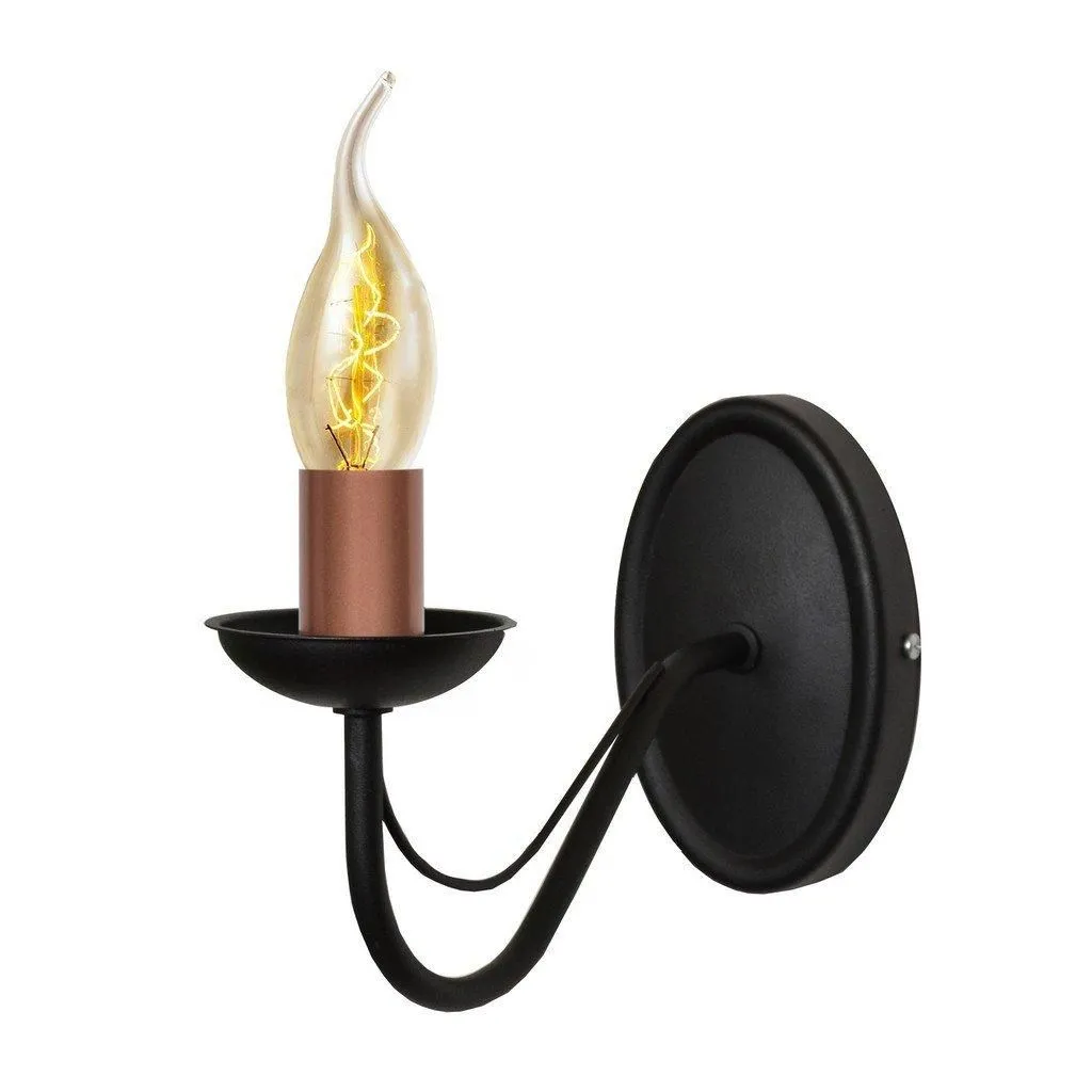 Netlighting Malbo Candle Wall Lamp Black Copper 25cm