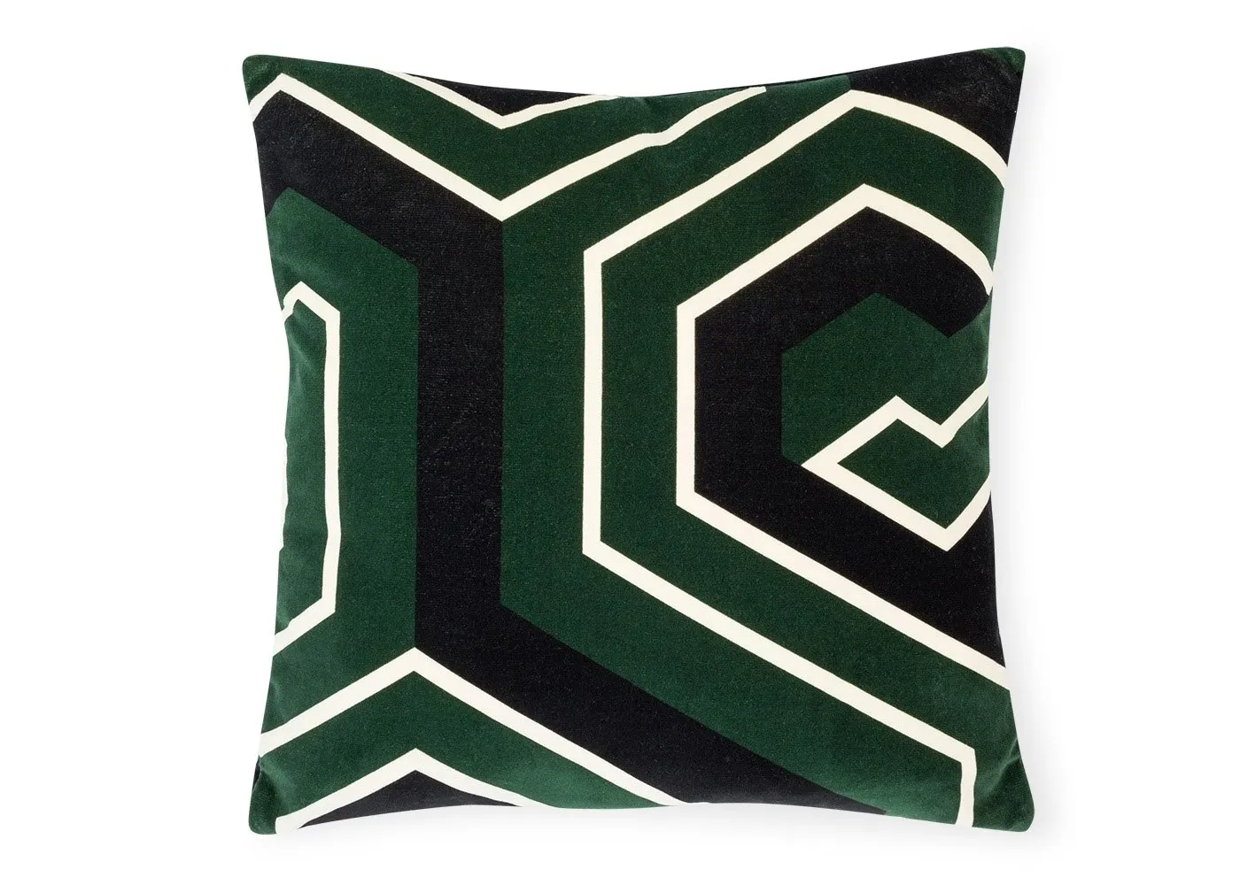 One Nine Eight Five Velvet Geo Cushion