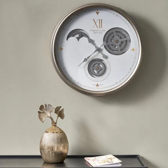 Metal Cog Wall Clock