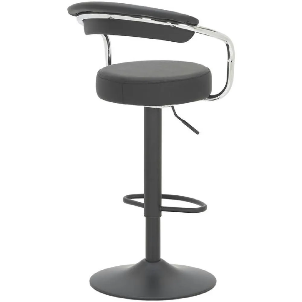 netfurniture Lazio Matt Black Bar Stool Black 6