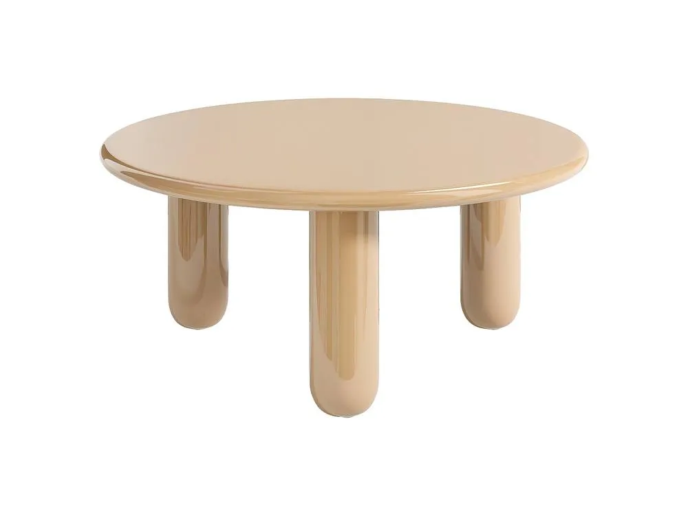 Vente-unique MDF Coffee Table - Lacquered Beige - BENESA 4