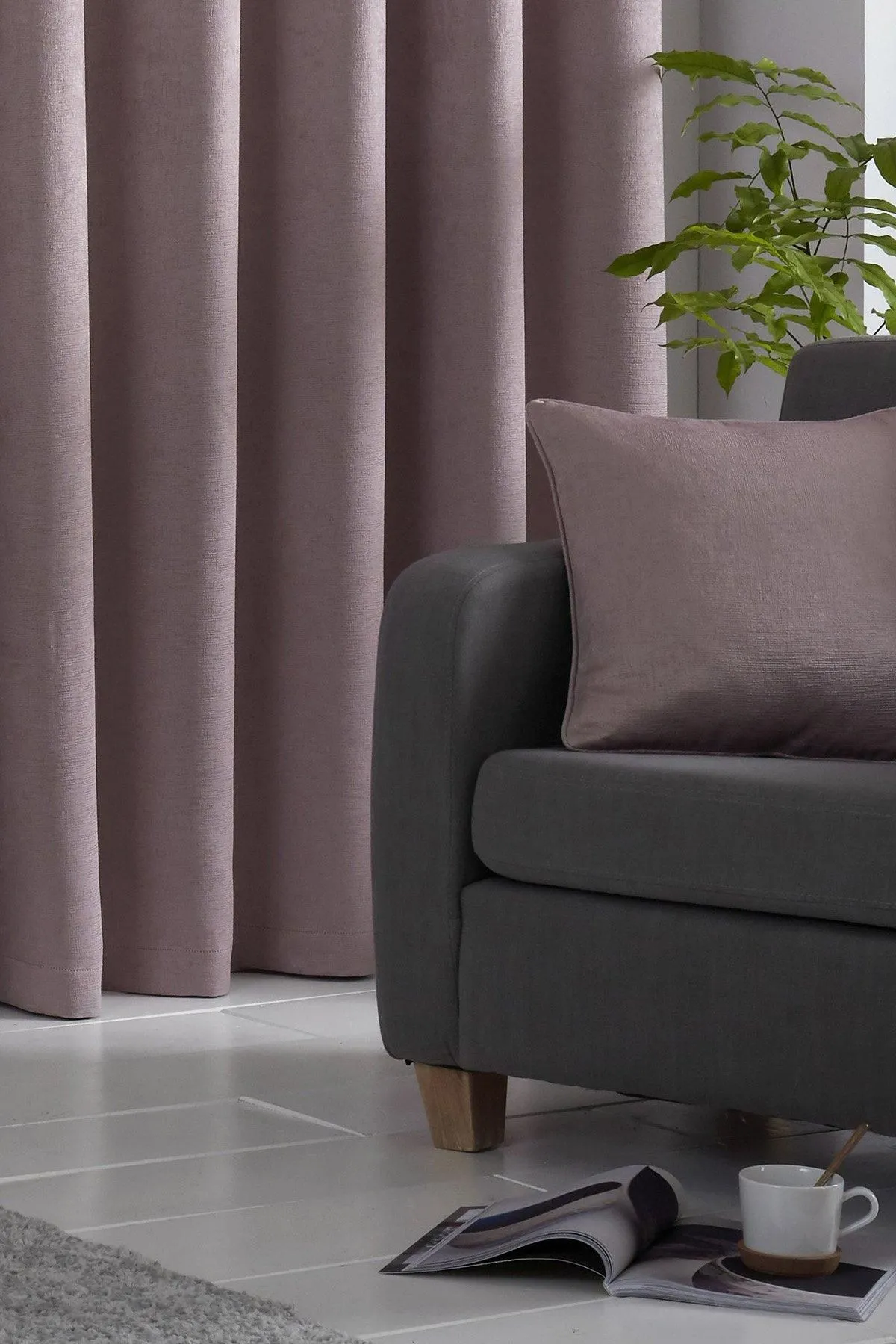 Fusion 'Strata' Luxe Velvet Filled Cushion in Rose 3