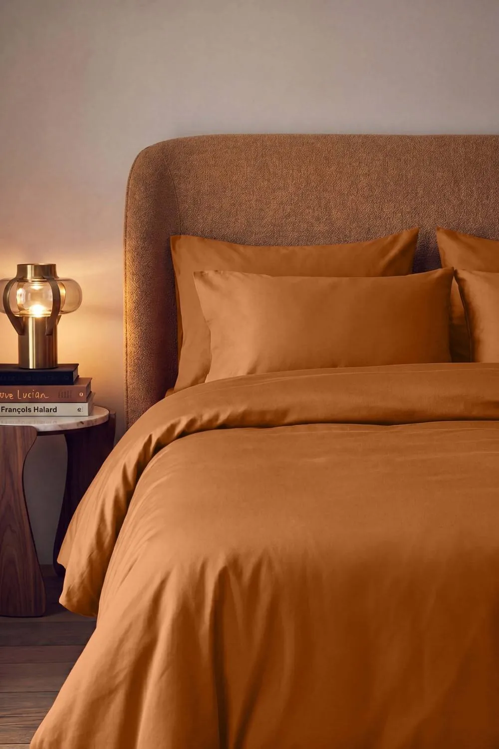 Bedable 100% Cotton Deep Fitted Sheet Sateen 460 Thread Count - (Up to 36cm) in Terracotta