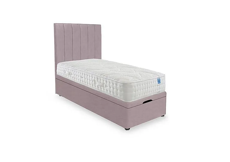 Luxury Firm End Lift Ottoman Divan Set - Small Single - Plush Lilac