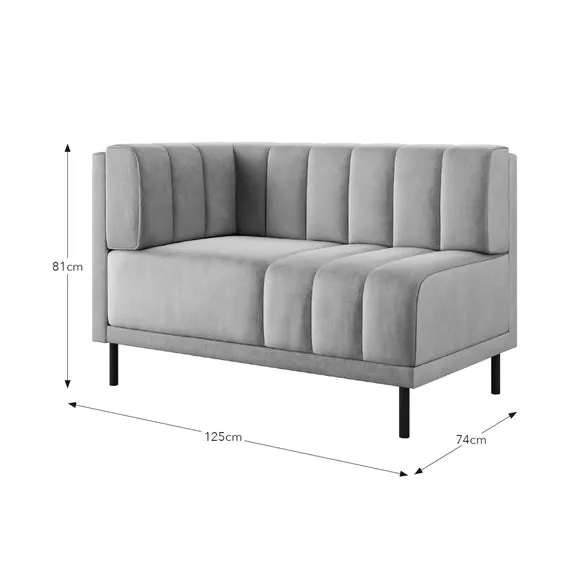 Amali Corner Dining Bench, Vintage Velvet 6