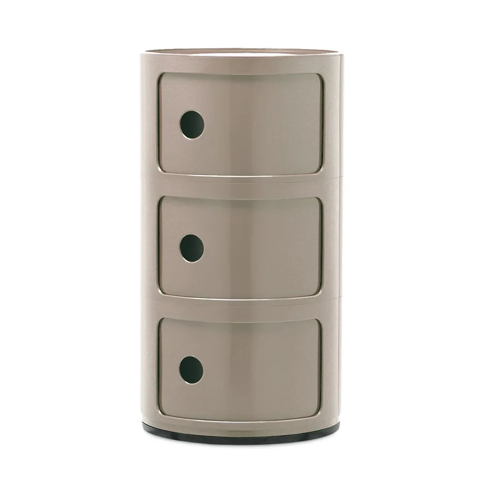 Kartell Componibili Cabinet 3 Element Dove Grey 2