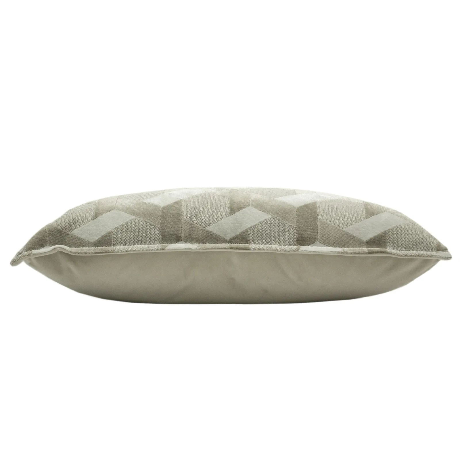 Paoletti Delano Geometric Velvet Cushion in Ivory 4