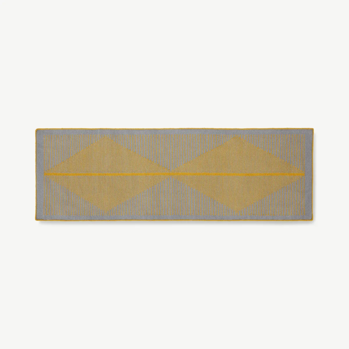 Camden Wool Runner 66 x 200cm, Grey and Mustard