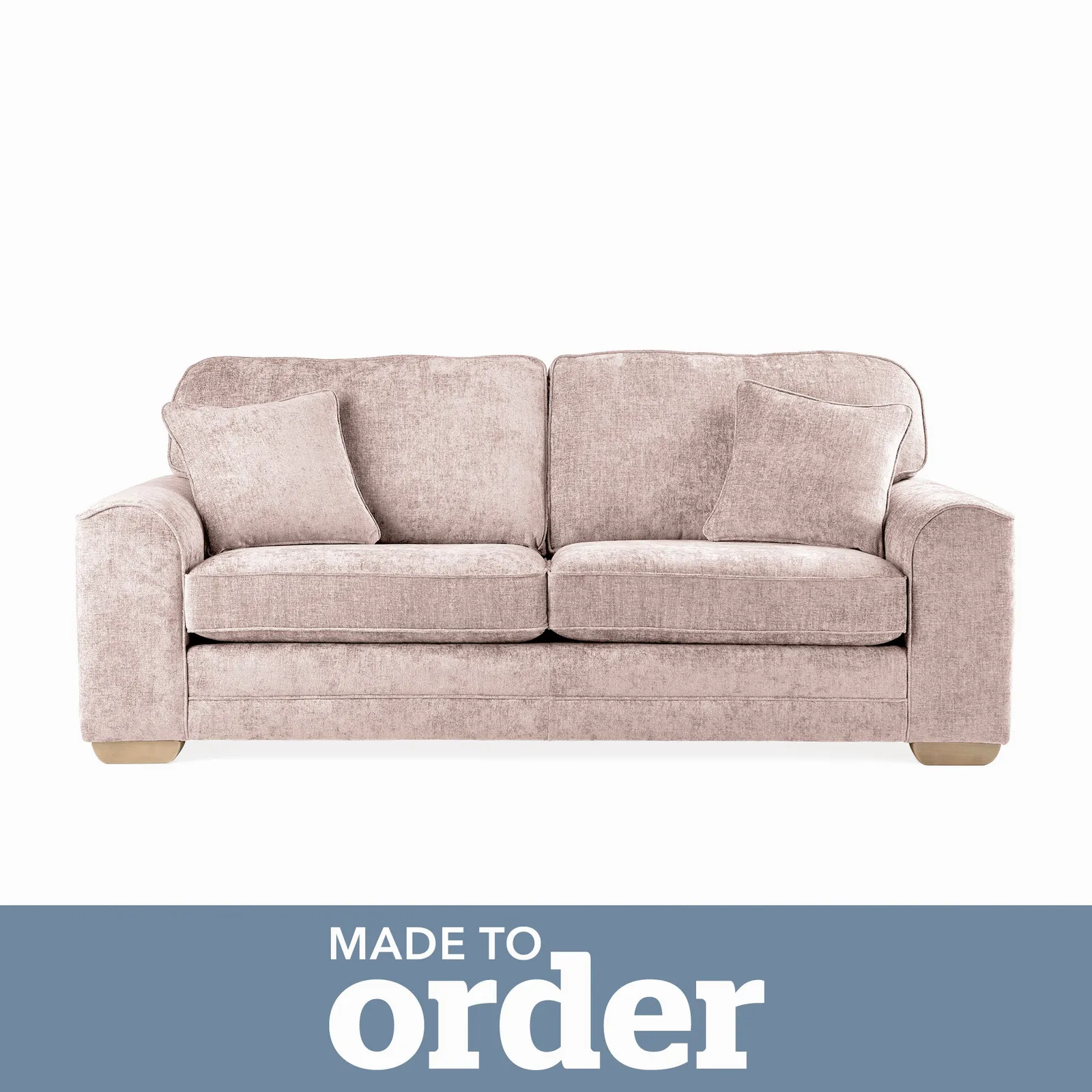 Morello 3 Seater Sofa Luxury Chenille Premium Chenille Rosewood