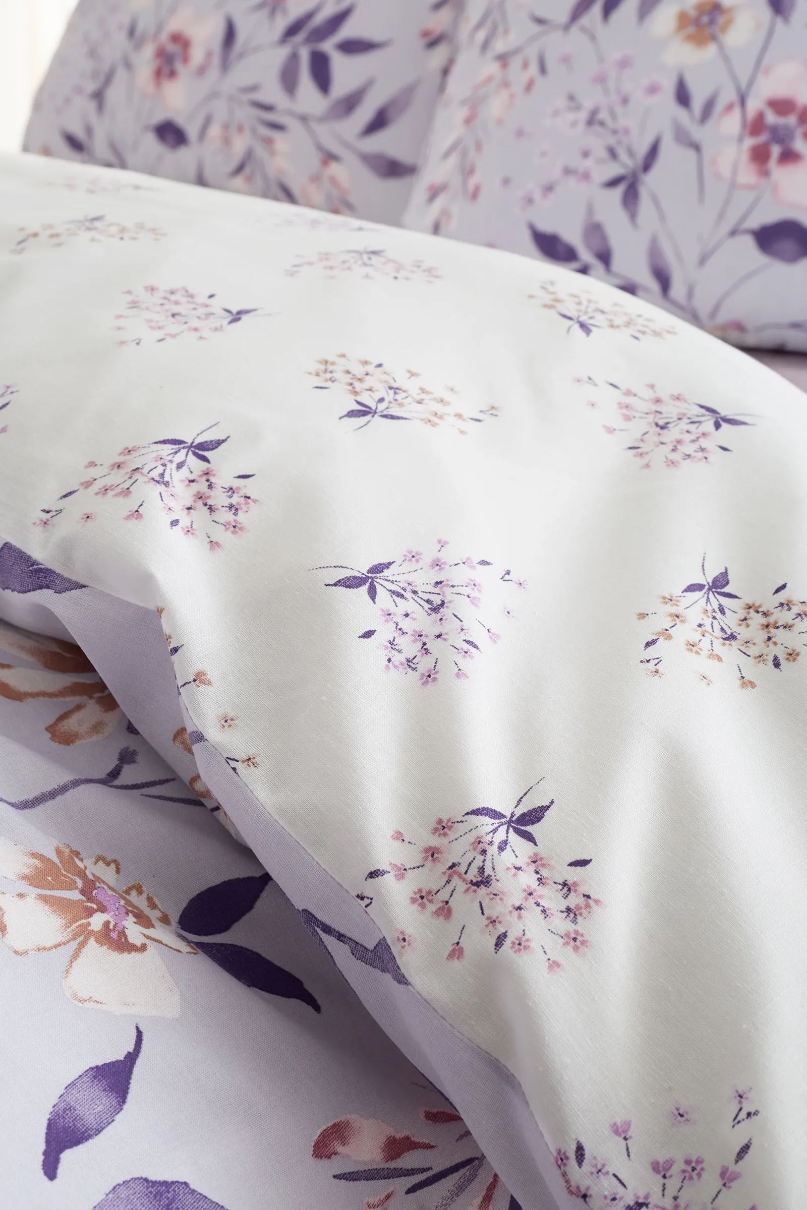 Catherine Lansfield Isadora Floral Reversible Duvet Cover Set in Lilac 4