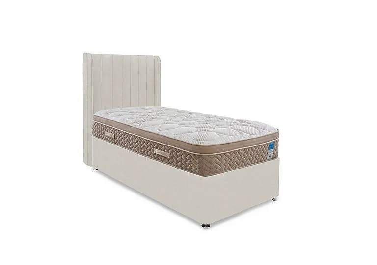 PlushTech Divan Set - Small Single - Plush Ecru