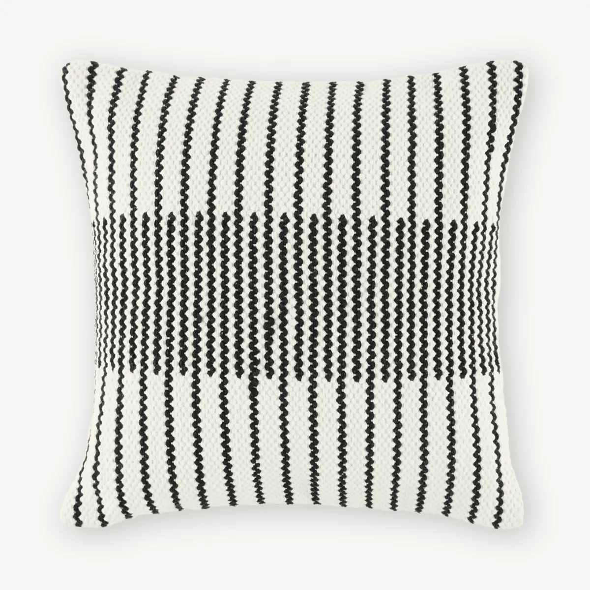 Caixa Woven Cushion, 45 x 45cm, Black & Off-White