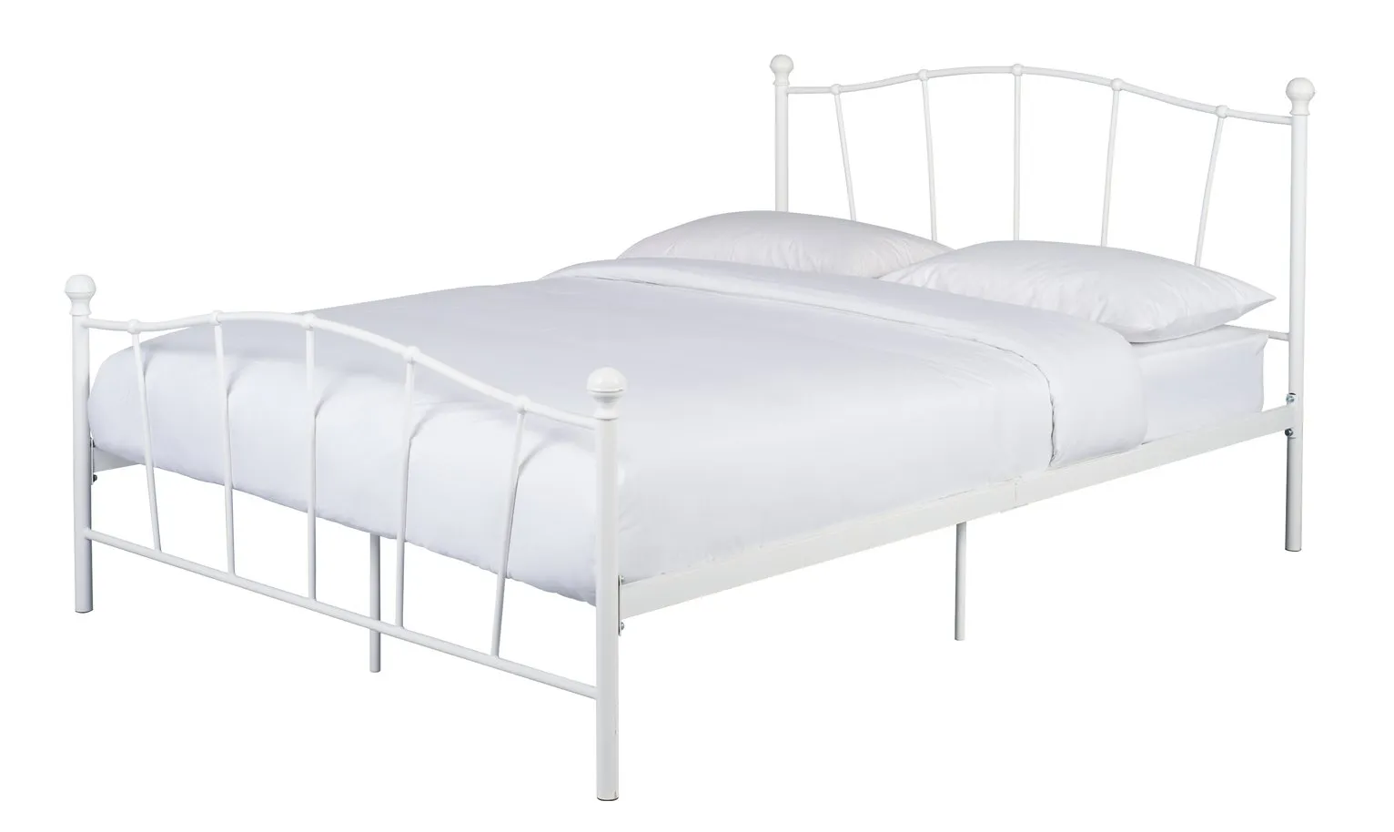 Argos Home Fleur Small Double Metal Bed Frame - White