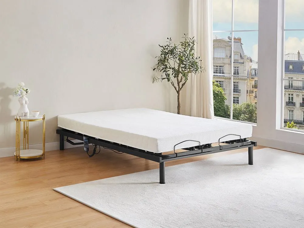 Vente-unique Electric Adjustable Bed With 5 Levels - 140X200 Cm - OKIN Motor in Black
