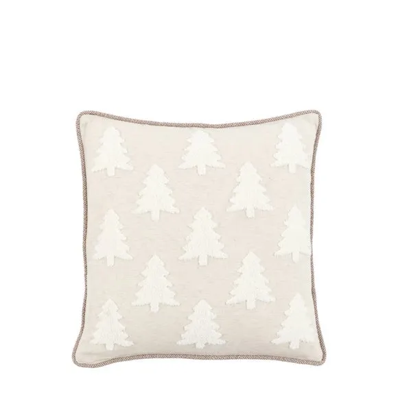 Christmas Tree Stitched Pattern Square Cushion 4