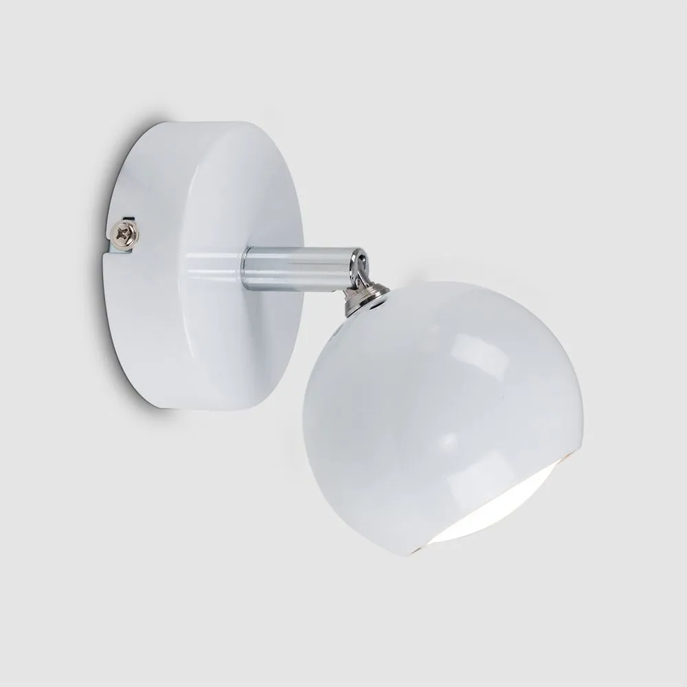ValueLights Retro Eyeball Spotlight White Indoor Wall Spotlight 3