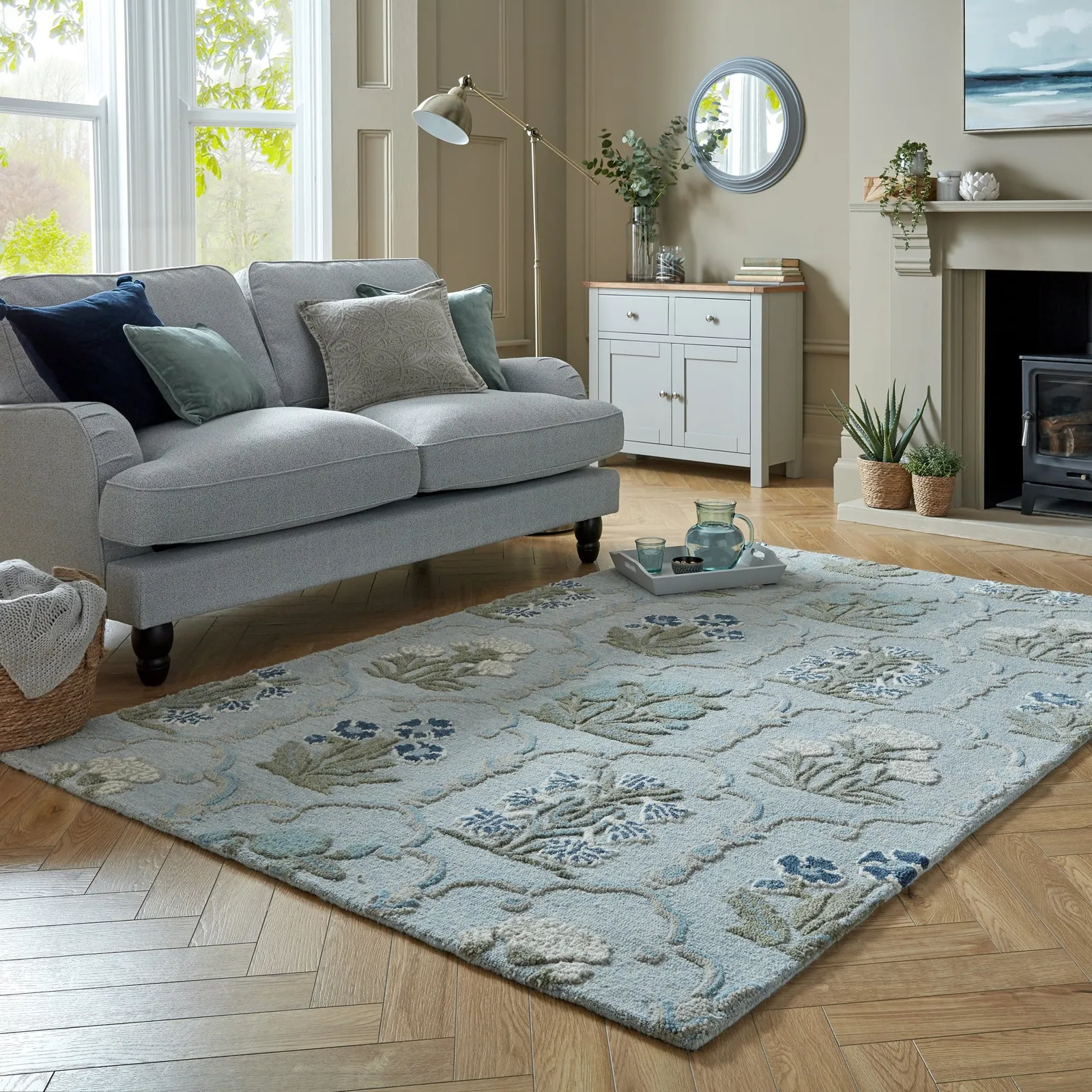 Hathern Wool Rug Seafoam