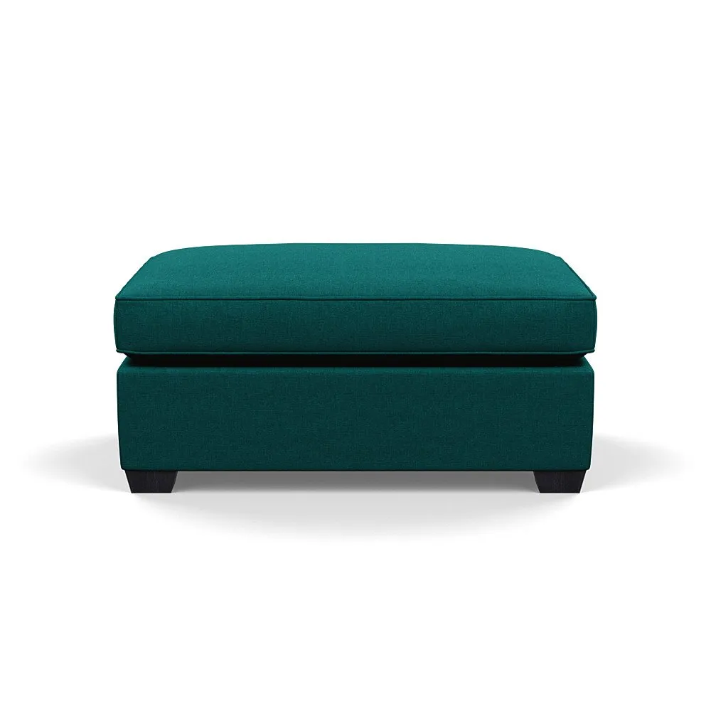 Heal's Torino Footstool Brushed Cotton Pine Black Feet