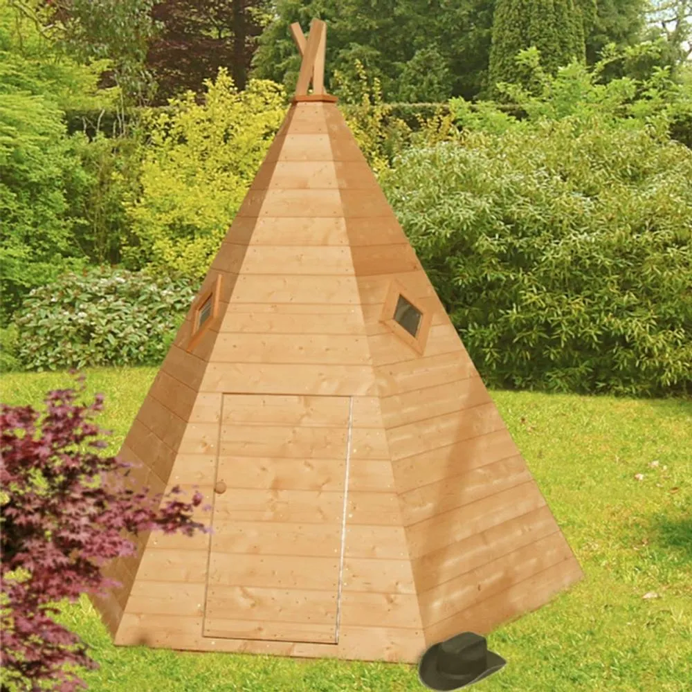 Shires Wigwam Playhouse Kid's Wendy House in Brown