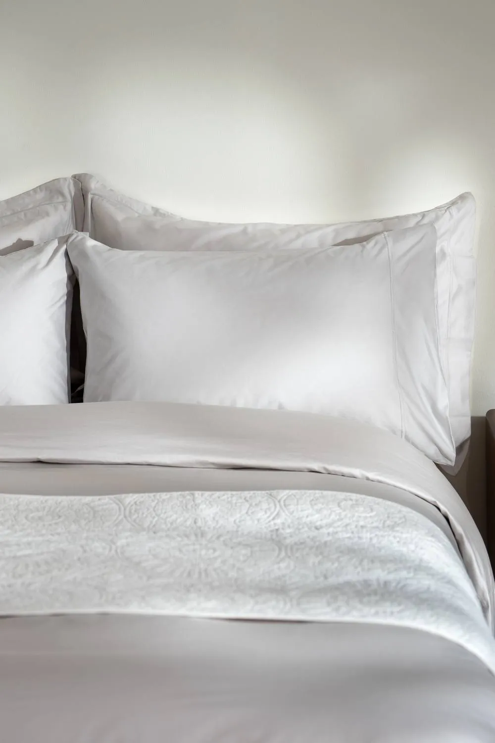 Soak&Sleep 600TC Egyptian Cotton 30cm Fitted Sheet in Light Grey 1