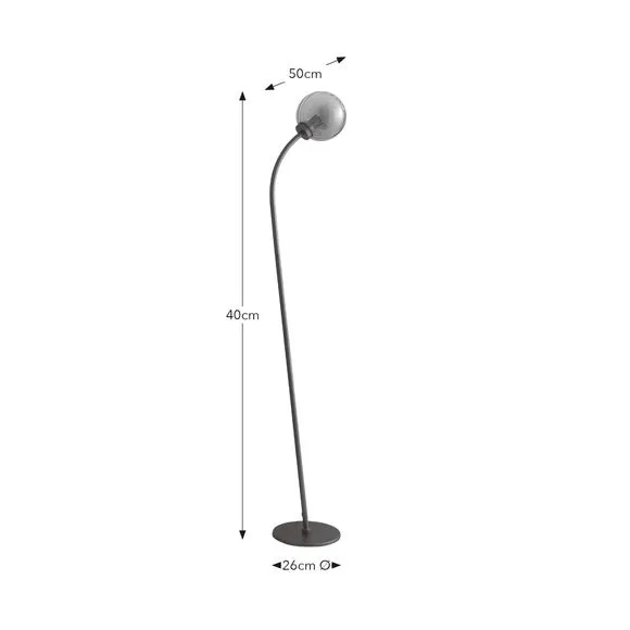 Luxe Ribbed LED Floor Lamp 6
