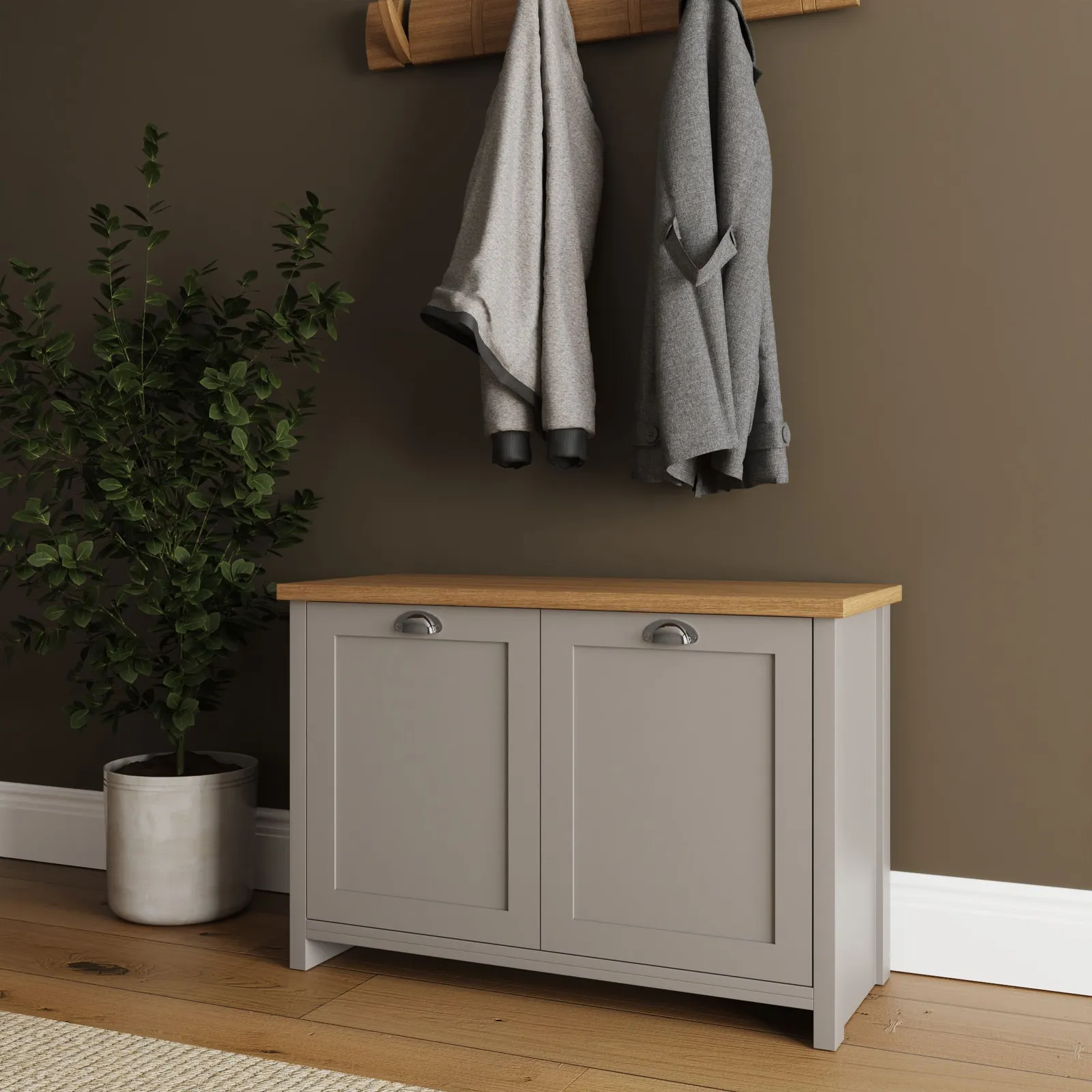 GFW Lancaster Shoe Storage in Grey 2