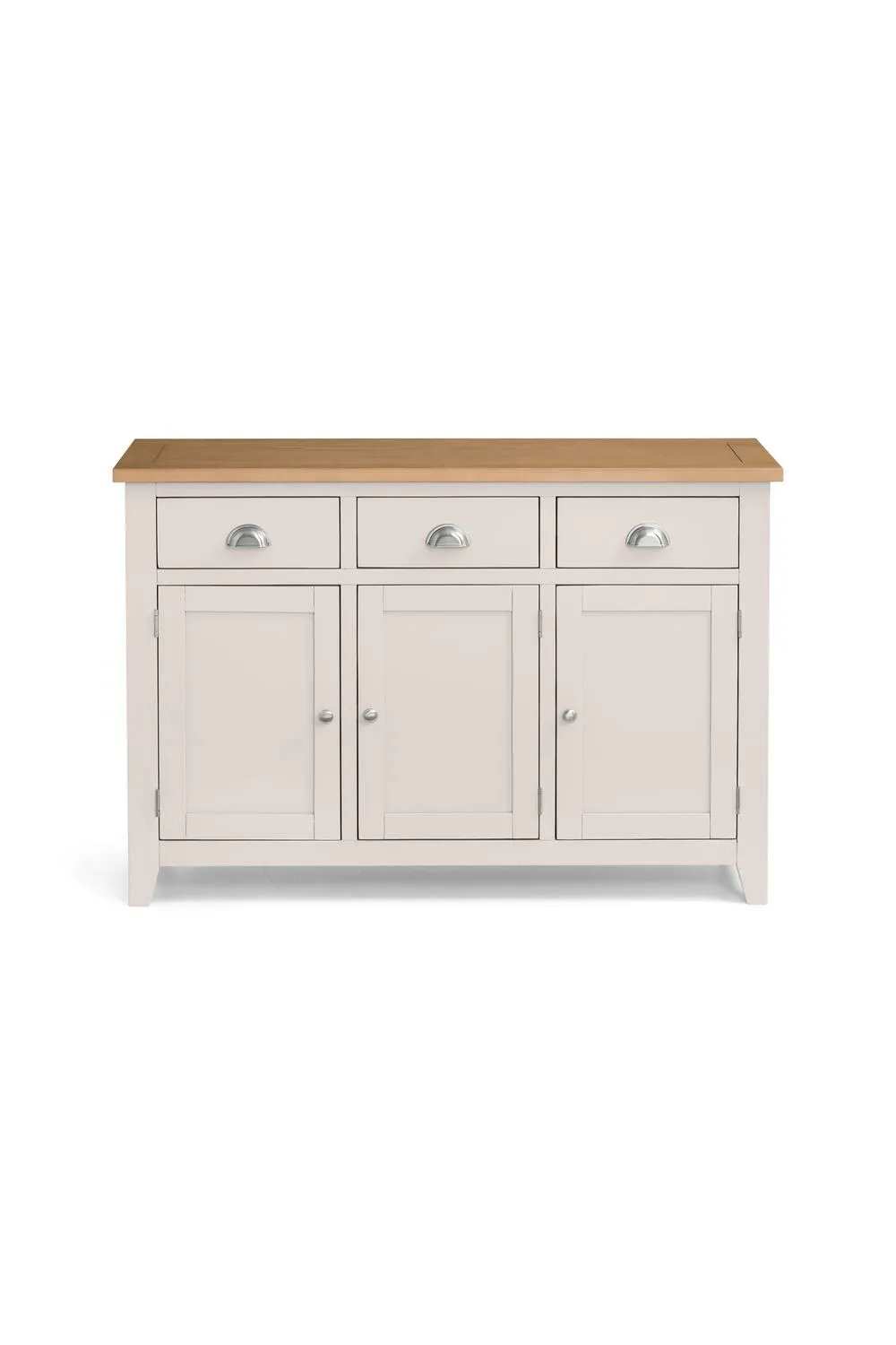 Julian Bowen Richmond 3 Door 3 Drawer Sideboard in Light Grey 3