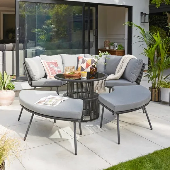Madrid Circular Sofa Set with Rising Table 2