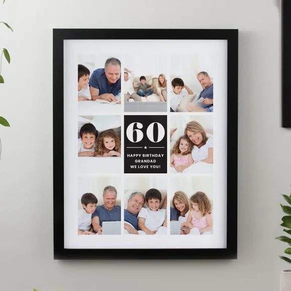 Personalised Big Number Multi Photo Poster Frame 2