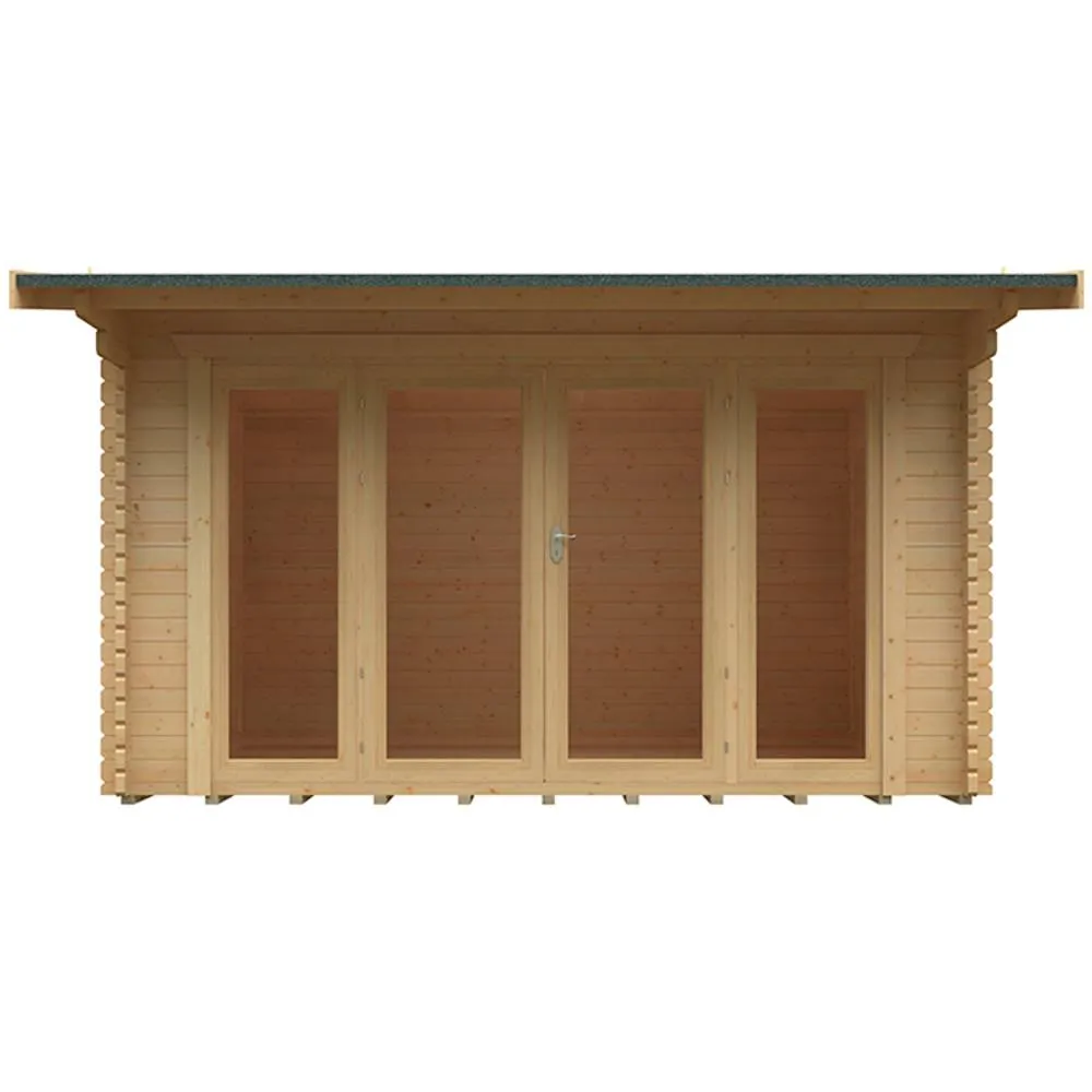 Buttercup Farm 14x10 The Highclere 44mm Cabin - L415 x W295 x H247 cm in Natural 2