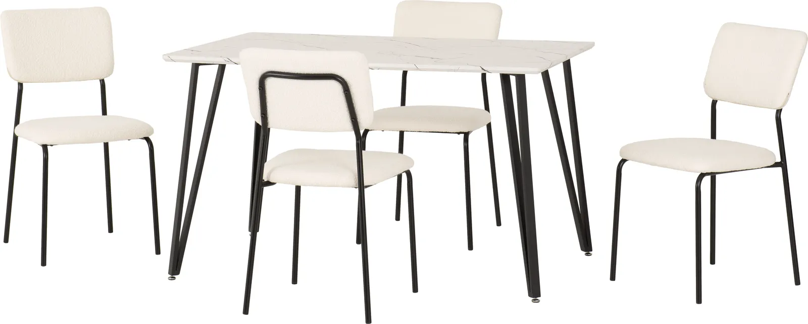 Seconique Marlow & Sheldon Dining Set in Ivory 2
