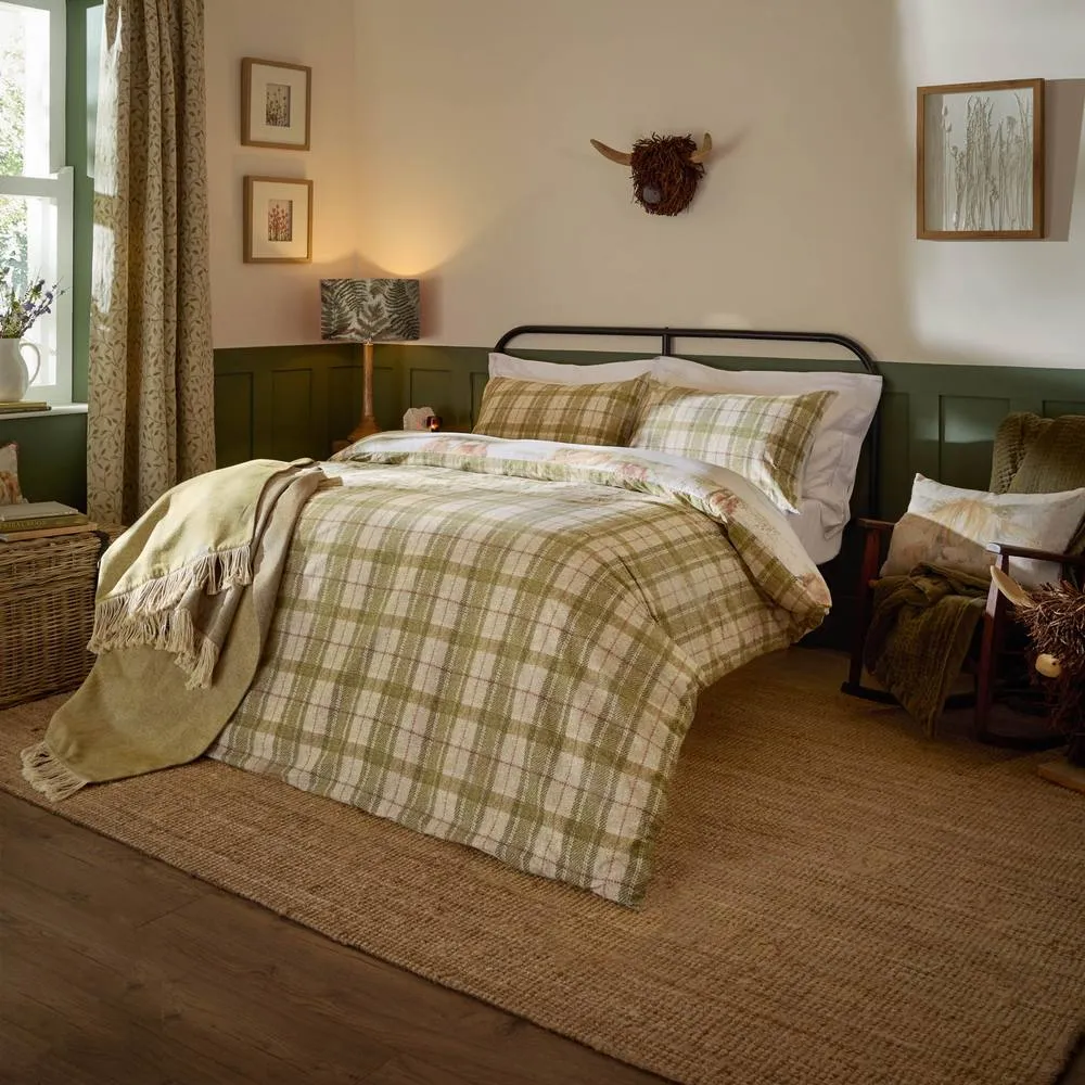 Voyage Maison Highland Cattle 100% Cotton Reversible Duvet Cover Set 5