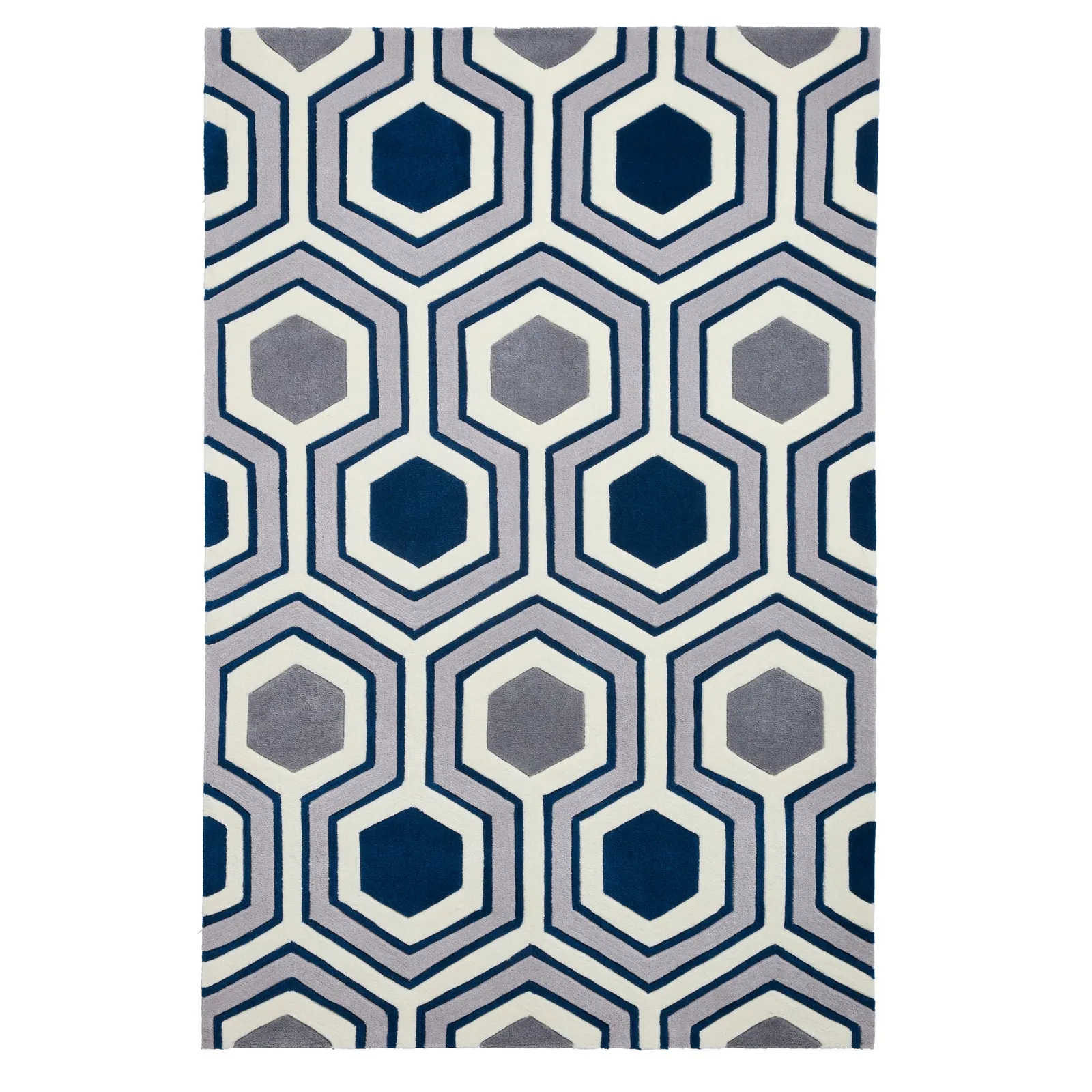 Hong Kong 3661 Rug Grey and Blue