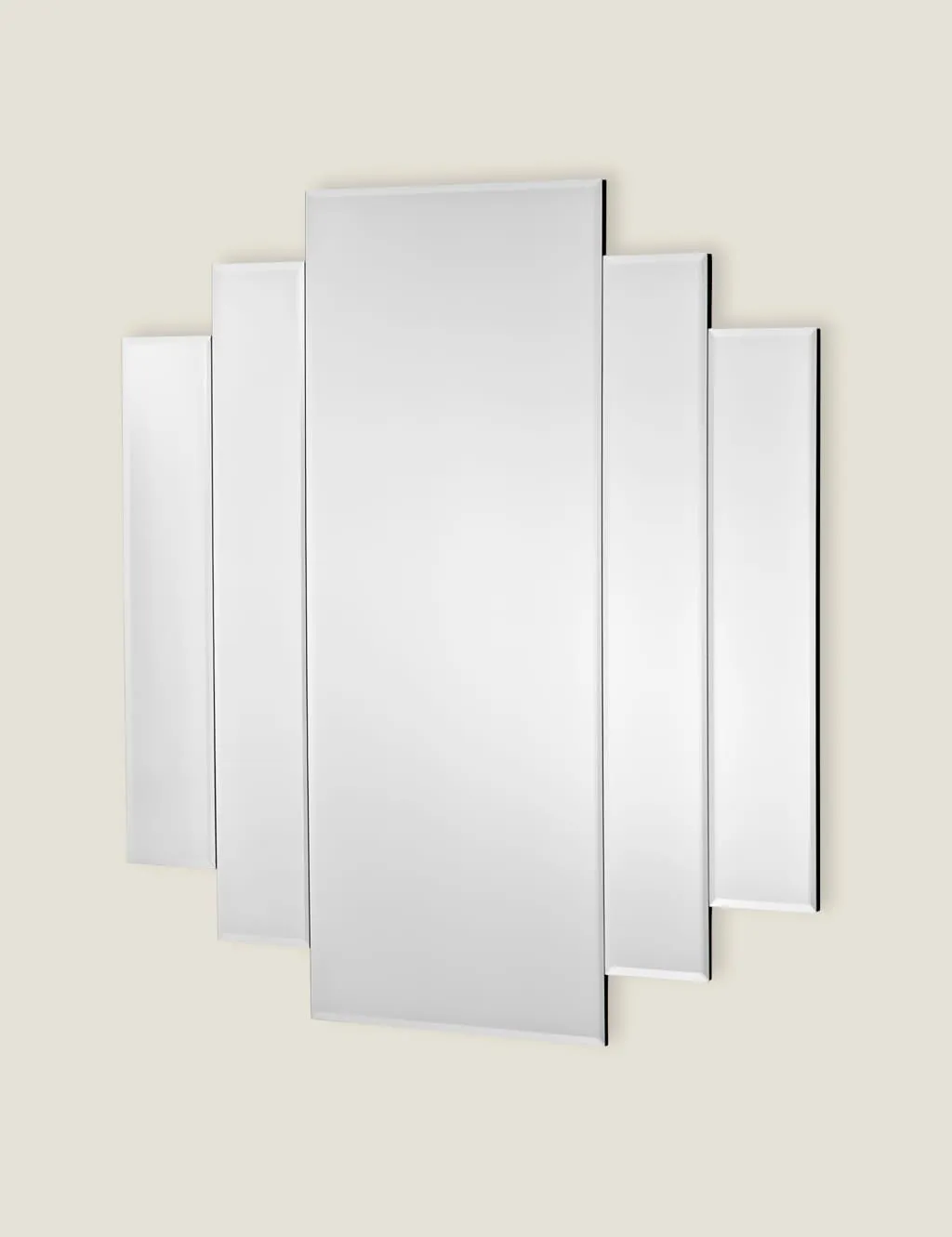 DAR Odeon Rectangular Wall Mirror Silver