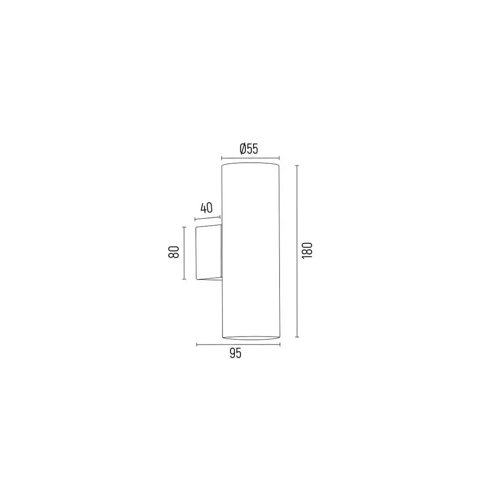 Netlighting Mitos Plus Up & Down Wall Lamp Gold 4