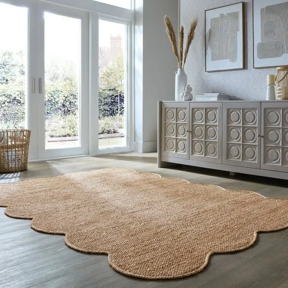 Kesia Scallop Textured Jute Rug 1