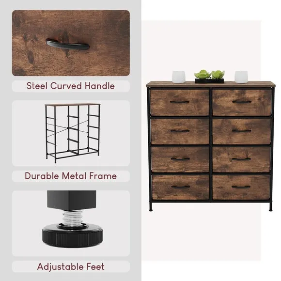 Maye 8 Drawer Fabric Chest 3