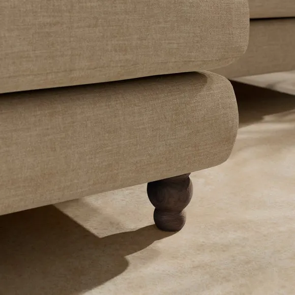 Arthur Linen Chenille Corner Chaise Sofa 5
