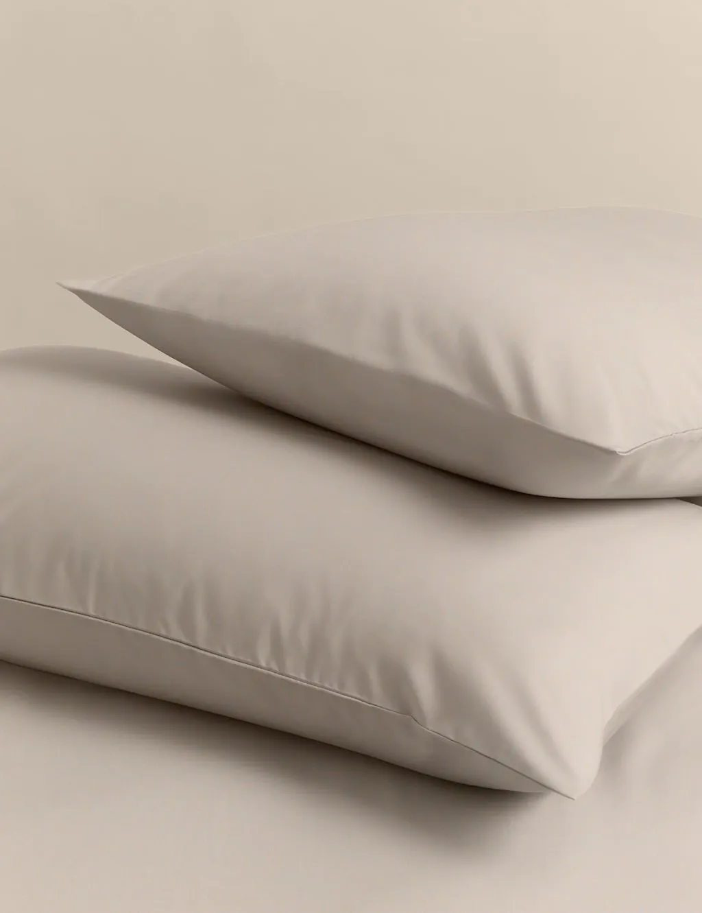 M&S 2 Pack Stay Cool Lyocell Rich Pillowcases Putty