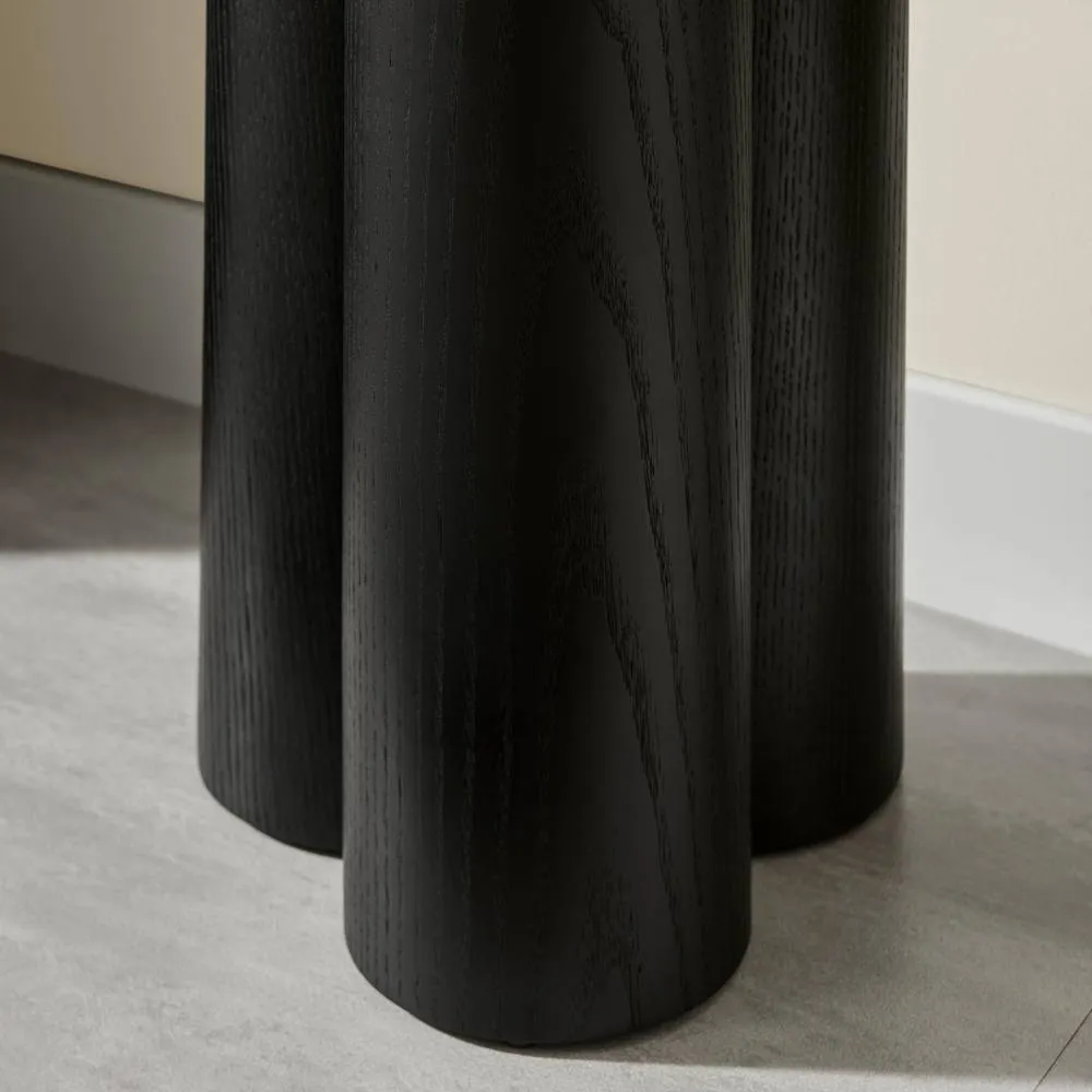 FurnitureboxUK Sutton Black Veneer Wood Console Table 6