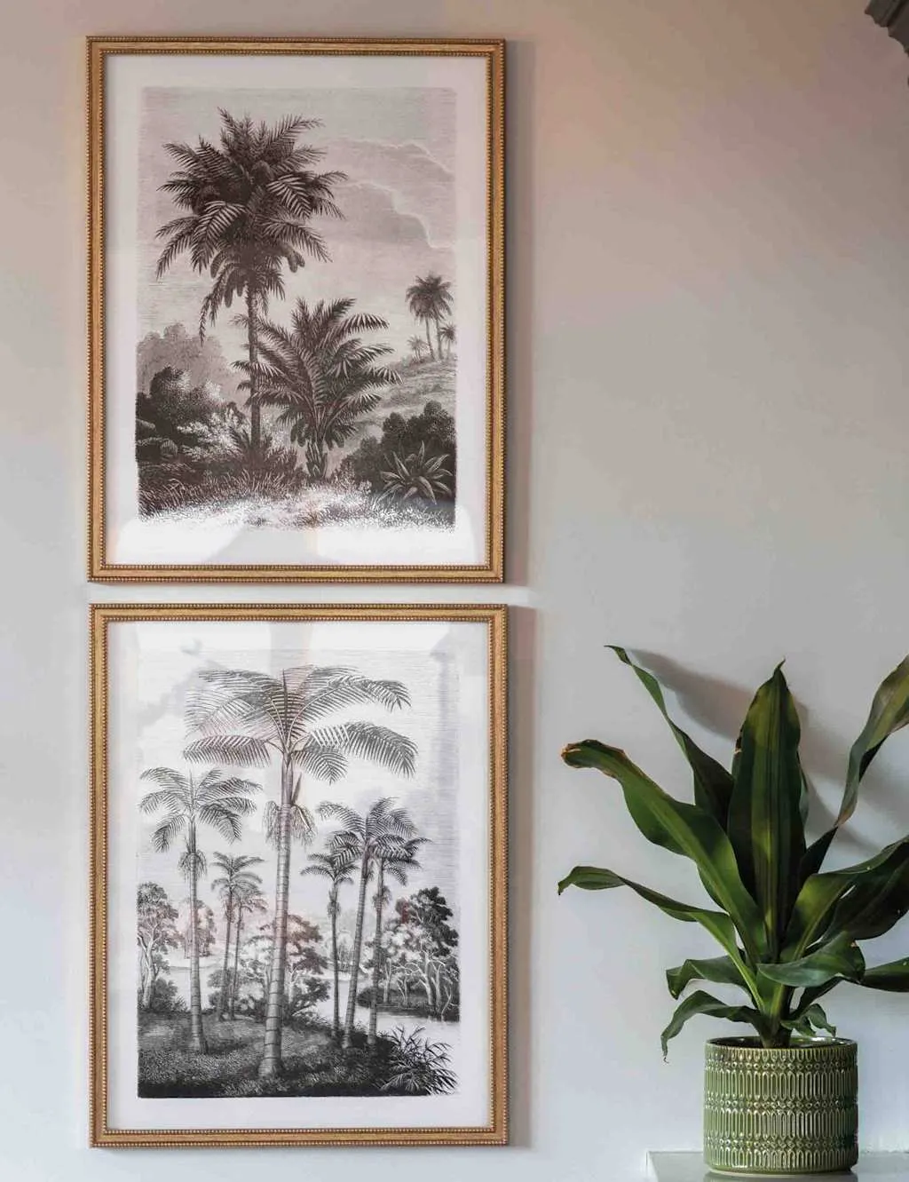 Gallery Direct Set of 2 Colonial Sketches Rectangle Framed Art Taupe
