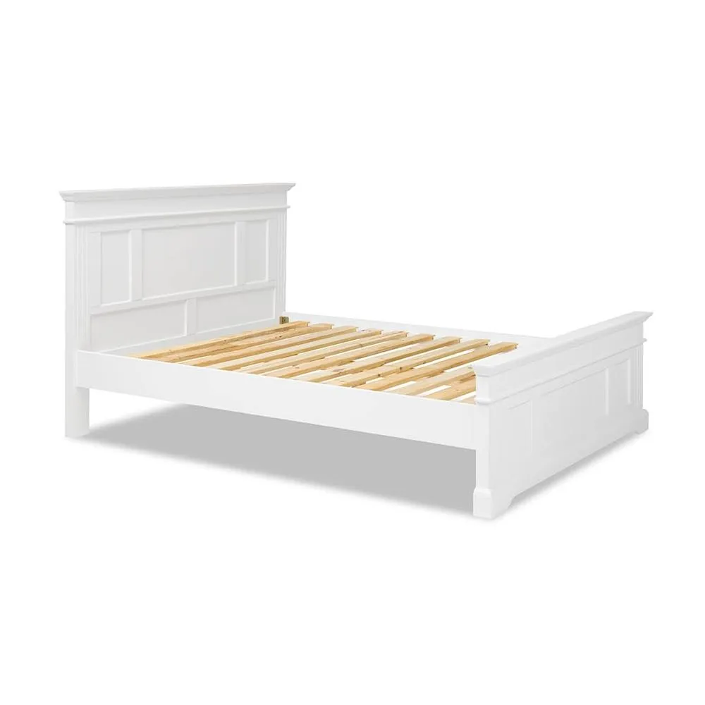 Statement Furniture Gainsborough White Wooden Double Bed Frame 4ft6 Hamptons Style 2