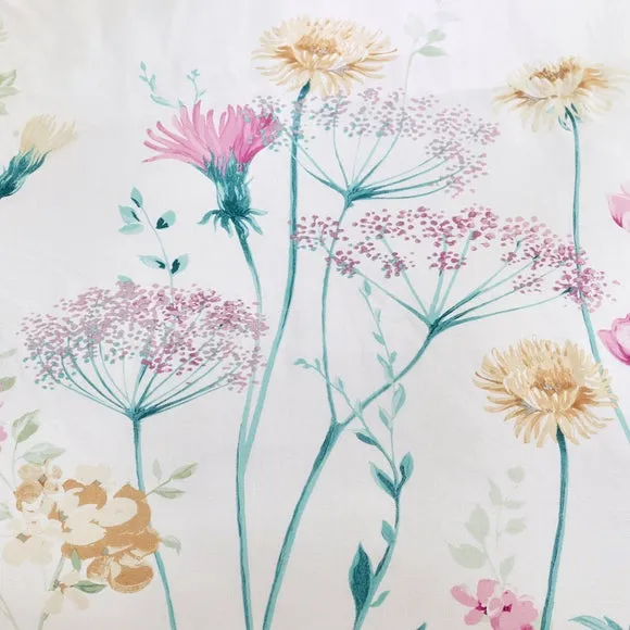 Catherine Lansfield Meadowsweet Floral Polycotton Duvet Cover & Pillowcase Set 4