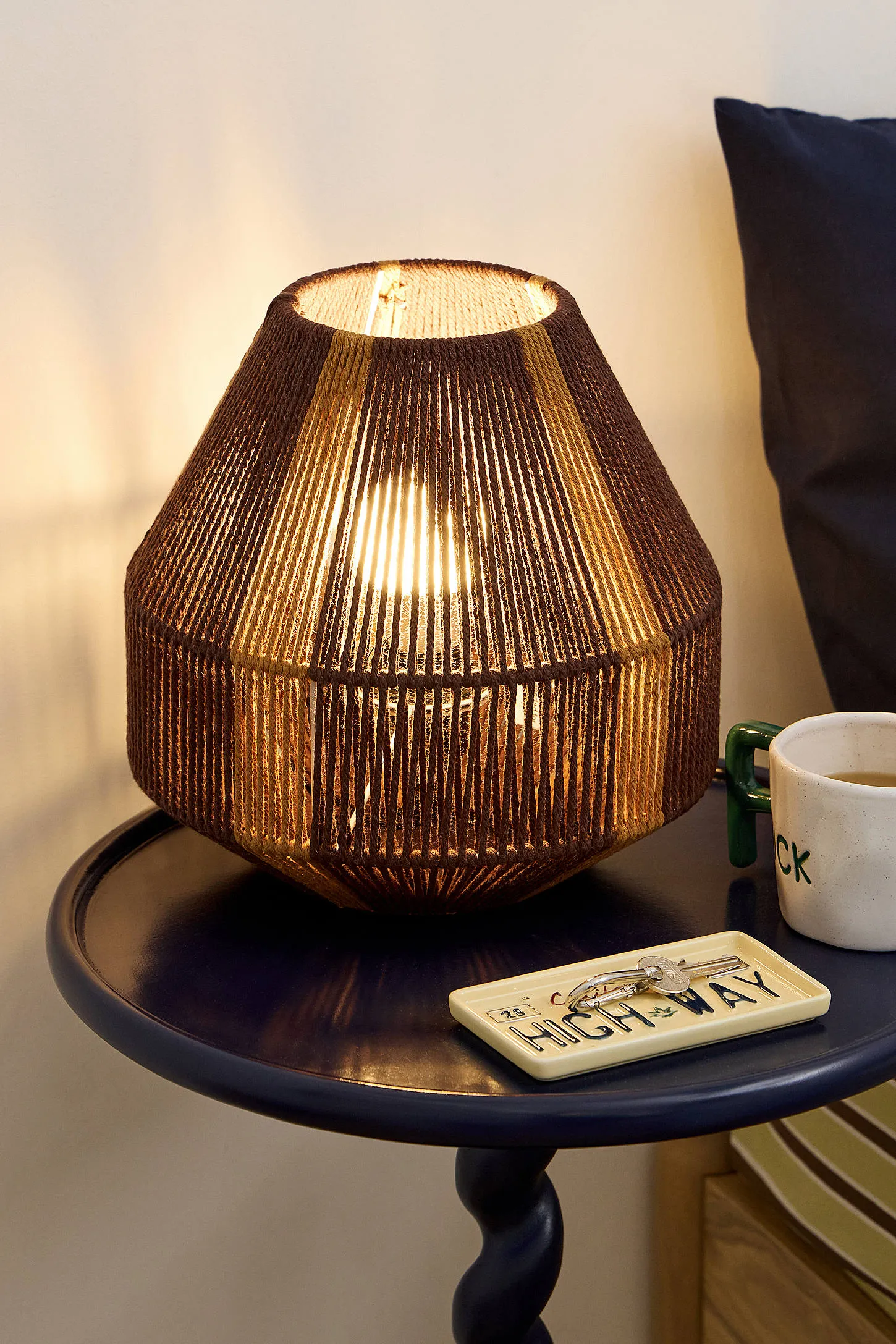 String Table Lamp - Brown